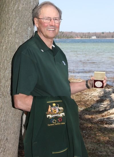 David Lean holding silver medal
