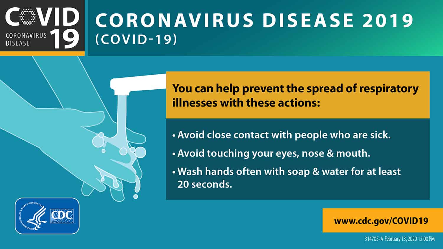 314705-A_SM_COVID-19_ENG_Prevention_Feb13_T Source: <a href="https://www.cdc.gov/corona19">cdc.gov/corona19</a>