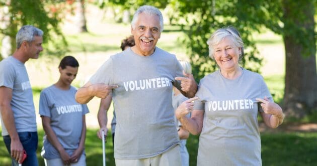 Couple proudly volunteering