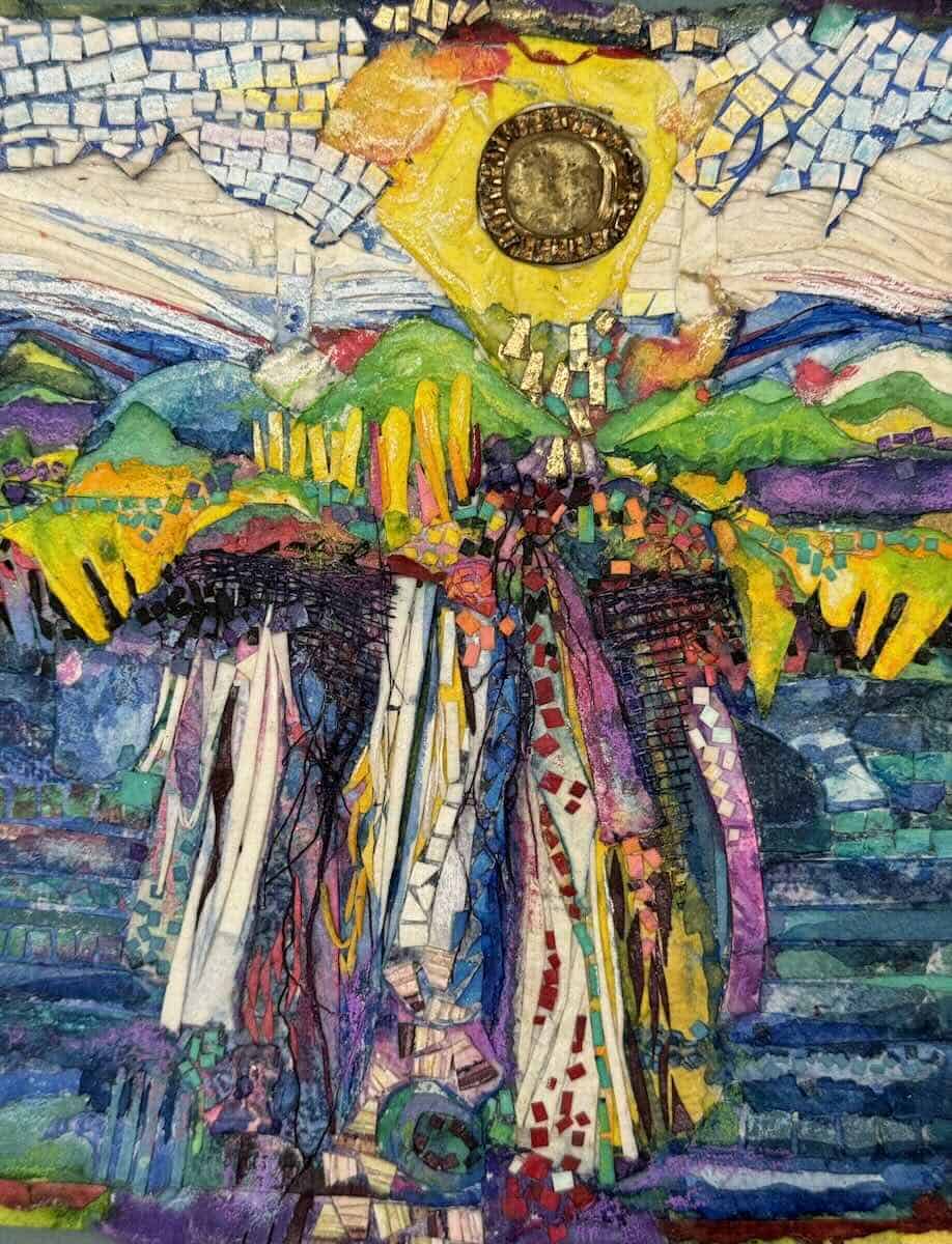 Colorful abstract mixed media artwork