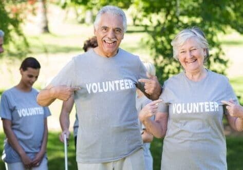 Couple proudly volunteering
