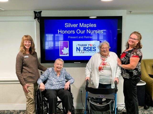 During National Nurses Week, we were honored to celebrate both our current nurses and retired nurses at Silver Maples. 💜

Our honorees shared what inspired them to enter the nursing profession and reflected on the many ways they have cared for others throughout their careers.

We also enjoyed a fun balloon game that highlighted the heart of nursing—juggling many responsibilities, working together, and recognizing the incredible value nurses bring to our lives.

Residents, staff, current nurses, and retired nurses all had a wonderful time celebrating these extraordinary individuals.

Thank you to all nurses, past and present, for your compassion, dedication, and the countless lives you have touched. #hereinthemeadows