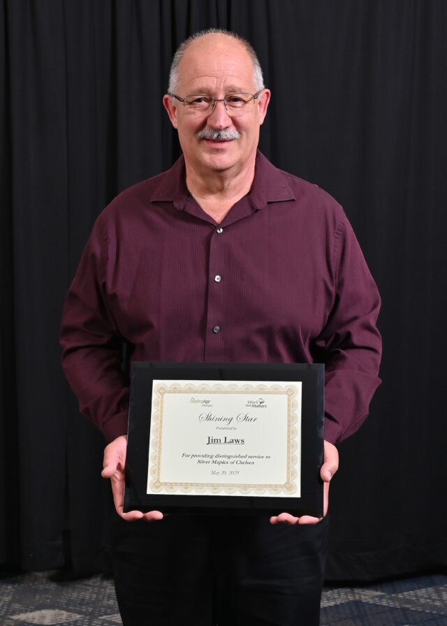🌟 Shining Star Spotlight: Jim Laws 🌟

We’re thrilled to share that Jim Laws, a dedicated member of the Silver Maples family for the past 17 years, has received the 𝗦𝗵𝗶𝗻𝗶𝗻𝗴 𝗦𝘁𝗮𝗿 𝗔𝘄𝗮𝗿𝗱 from LeadingAge Michigan! 

Jim is the heart of our maintenance department and a shining example of leadership, kindness, and commitment. For nearly two decades, he has made an incredible impact—helping residents with warmth and care, supporting his fellow team members, and keeping our community running smoothly behind the scenes.

🎥 Take a moment to watch this special video tribute created by LeadingAge Michigan in his honor:
👉 https://youtu.be/h4LIoltIdds?si=GNO86KpxqTGxq16K

Congratulations, Jim! Your 17 years of service, heart, and humility are what make you a true shining star. We’re so proud to have you on our team!

#ShiningStar #LeadingAgeMI #SilverMaplesProud #SeniorLivingExcellence #MissionDrivenCare