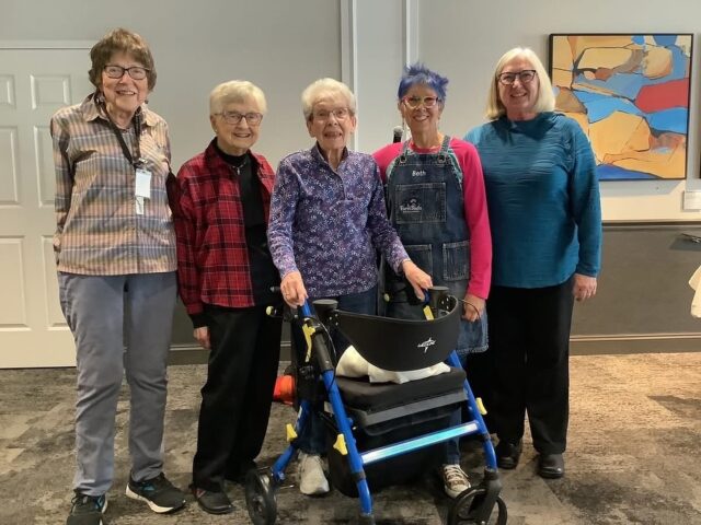 ♻️ National Recycling Day is this Saturday, November 15!

Yesterday, we kicked things off early with a special visit from Beth from FarmSudz, right here in Chelsea. If you’ve ever been to their shop, you know Beth—her amazing smile, deep product knowledge, and of course, her signature blue hair make her unforgettable!

Beth joined us for a presentation hosted by our 3R’s Committee, sharing practical and inspiring ways to reduce waste at home. She highlighted simple swaps like shampoo and conditioner bars, refillable laundry detergent and cleaning supplies, and the company’s commitment to using compostable and recyclable packaging whenever possible.

She also worked with our committee to create a fantastic hallway display near our dining rooms to showcase sustainable products and easy steps we can all take to be better stewards of our environment.

We loved having her here at Silver Maples—and we’re grateful to our 3R’s Committee (Reduce, Reuse, Recycle) for continuing to educate, inspire, and champion greener living in our community. 💚♻️