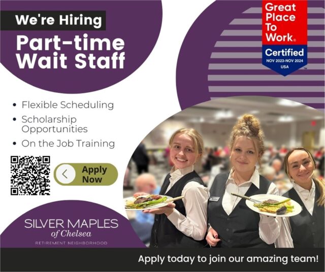 Join our team - we're now hiring Wait Staff for Summer/Fall openings!
Ideal candidates have a positive attitude and a heart to serve older adults. You must be able to work 3-4 shifts per week. We offer flexible scheduling, competitive pay, and AMAZING scholarship opportunities!

𝗔𝗣𝗣𝗟𝗬 𝗧𝗢𝗗𝗔𝗬 𝗔𝗧: https://recruiting.paylocity.com/Recruiting/Jobs/Details/3332299
Deadline to apply is July 15th!