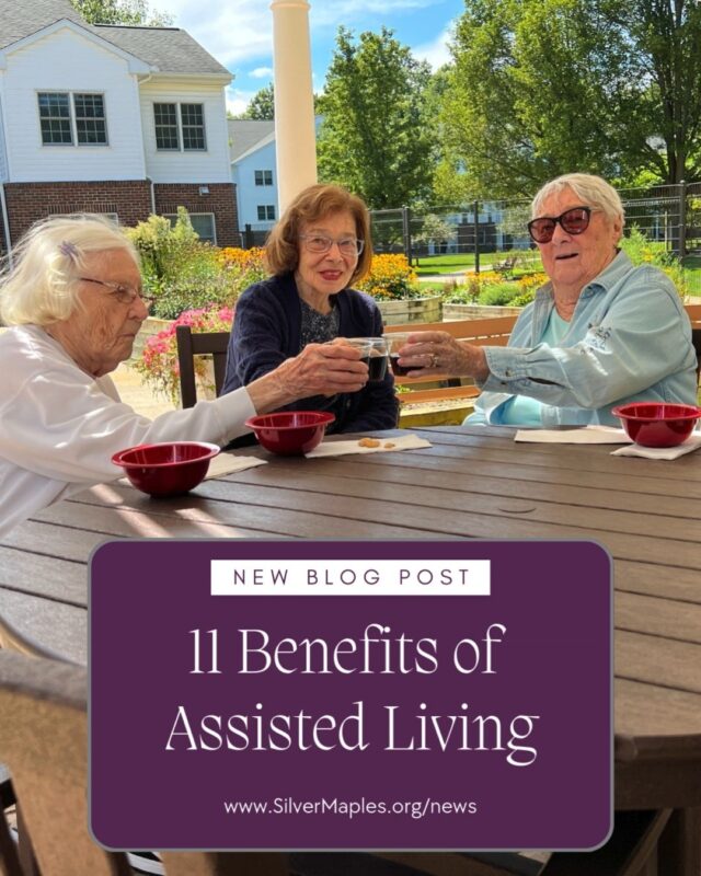 Considering assisted living for yourself or a loved one? It can feel like a big step, but the benefits often bring more peace of mind, connection, and support than families ever imagined. In our latest blog, we break down how the lifestyle we offer can ease worries, enhance safety, and create space for more joy-filled moments. Visit SilverMaples.org/news to see our latest blog.